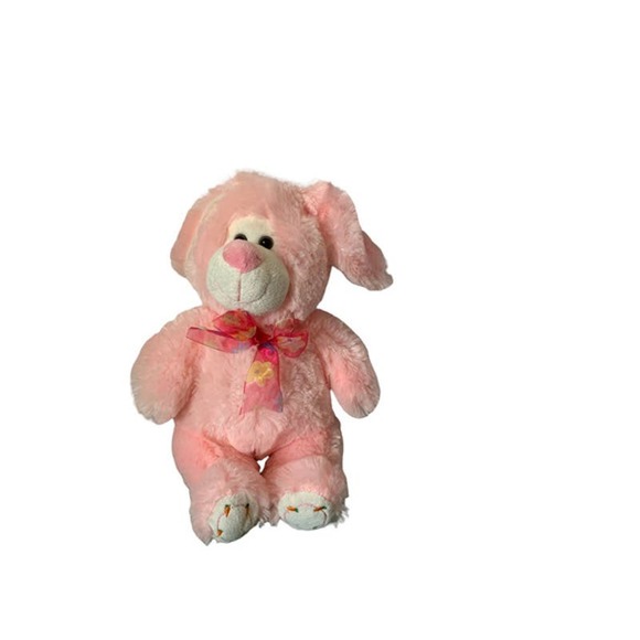 Enchanting Kellytoy Easter Bunny: Adorable Floral Bow & Carrot Feet - Picture 8 of 9